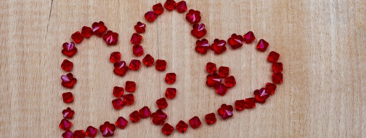 Swarovski red Gemstones Heart-shaped