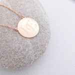 Disc Necklace with Two Initials-3