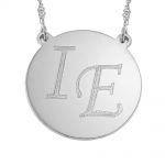 Disc Necklace with Two Initials