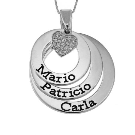 Name Circle Necklace in 925 Sterling Silver
