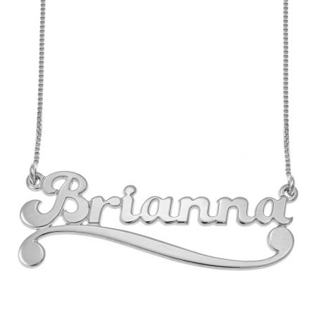 Brianna Name Necklace in 925 Sterling Silver
