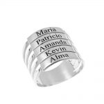 Five Stackable Name Ring