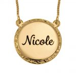 Engraved Name Disc Necklace