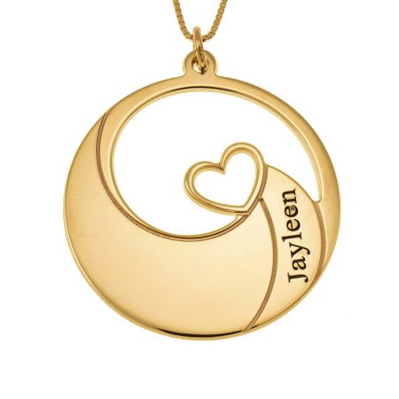 Circle of Love Necklace with Names in 18K Gold Plating