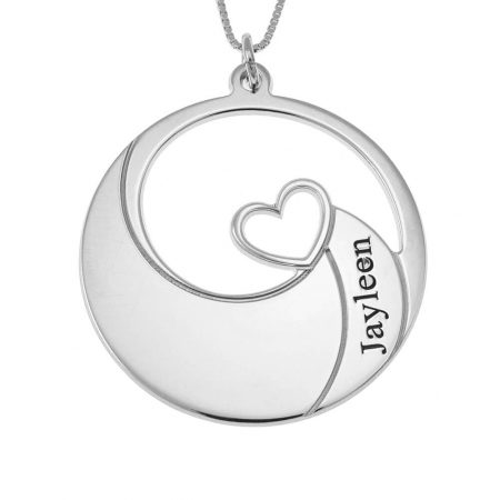 Circle of Love Necklace with Names in 925 Sterling Silver