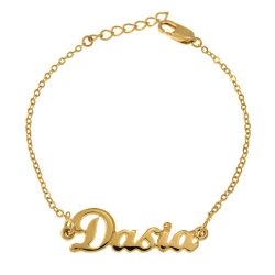 Dainty Name Bracelet gold