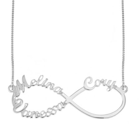 Infinity 3 Names Necklace