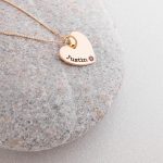 Heart Necklace with Birthstone-3