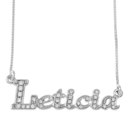 Sparkling Name Necklace in 925 Sterling Silver