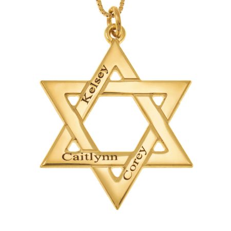 Star of David Necklace in 18K Gold Plating