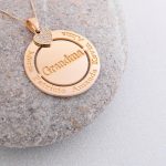 Engraved Circle Grandma Necklace with Heart-3