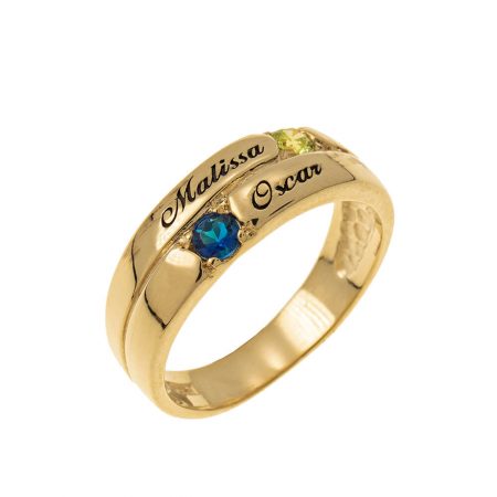 2 Stones Mother Ring
