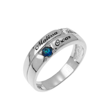 2 Stones Mother Ring