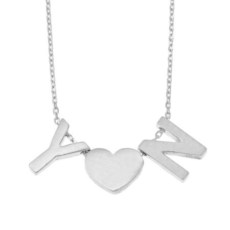 Heart and Initial Necklace