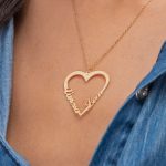 Couple Heart Name Necklace-2