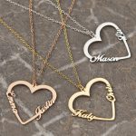 Couple Heart Name Necklace-3