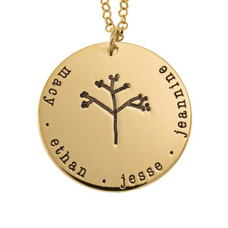 Disc Family Tree Necklace