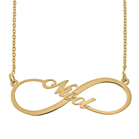 Infinity One Direction Necklace in 18K Gold Plating