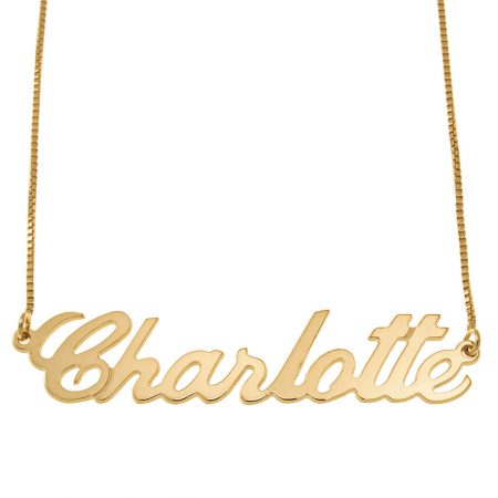 Charlotte Name Necklace in 18K Gold Plating