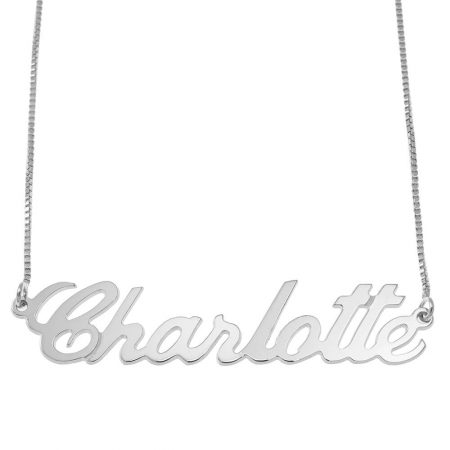 Charlotte Name Necklace in 925 Sterling Silver