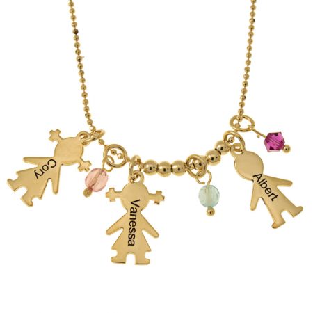 Kids Charm Necklace in 18K Gold Plating