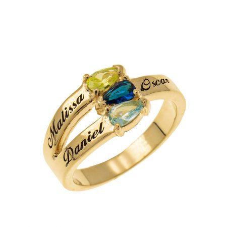 Mothers’ Ring with Three Birthstones