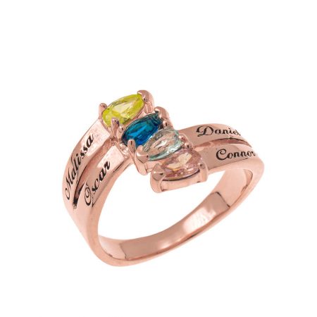 Mothers’ Ring with Four Birthstones