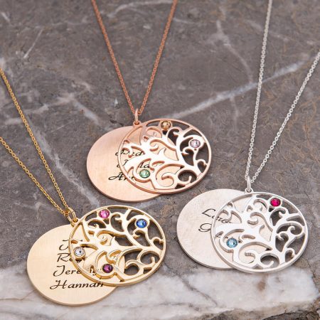 Family Tree Necklace with Names-6