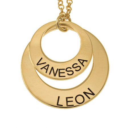 2 Circle Necklace with Names
