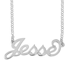 Personalized Carrie Name Necklace with Rolo Chain