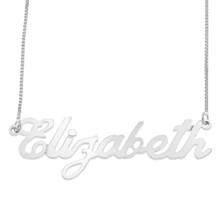 Carrie Style Box Name Necklace in 925 Sterling Silver