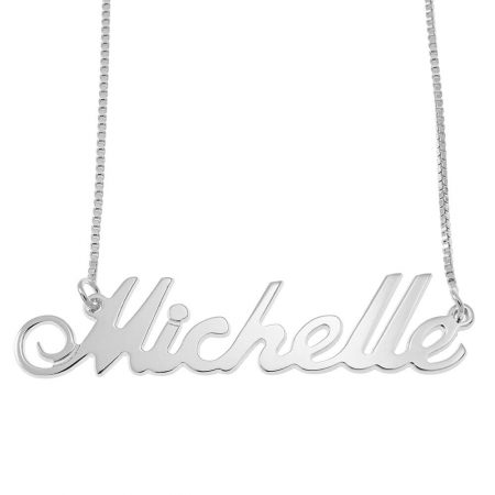 Michelle Name Necklace in 925 Sterling Silver