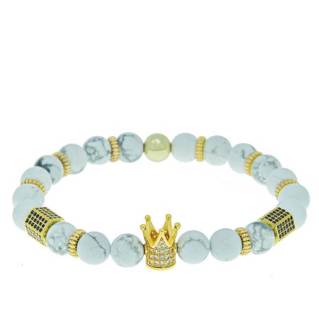 Crown Bead Bracelet for Men