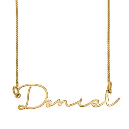 Personalized Name Signature Necklace in 18K Gold Plating