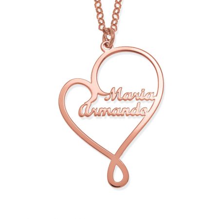 Written With Love Heart Names Necklace
