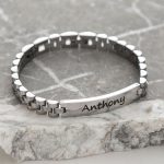 Stainless Steel Men's Bracelet with Engraving-2